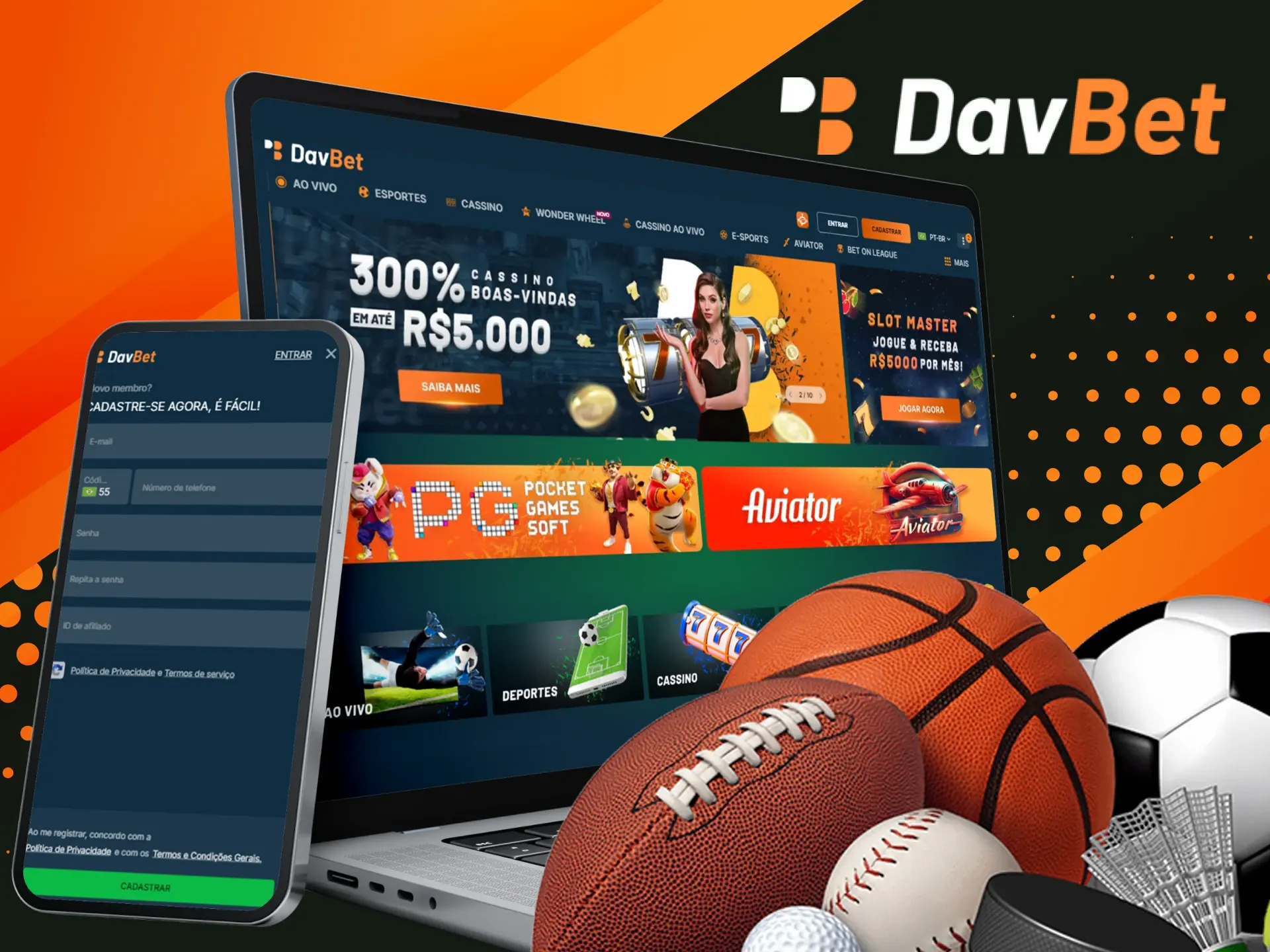 Preciso me registrar para fazer apostas no cassino online DavBet.