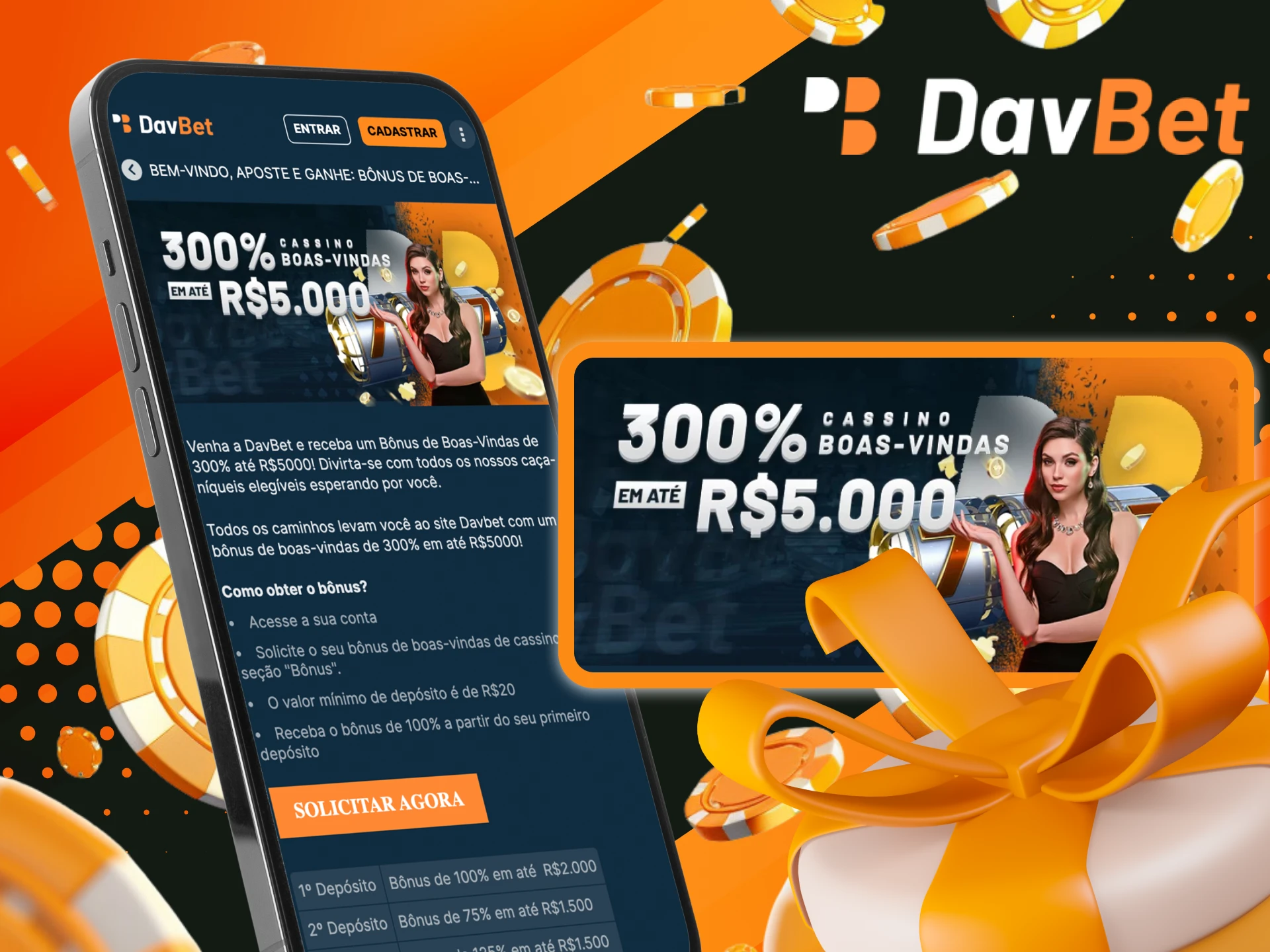 O que o Bonus de cassino oferece no cassino on-line DavBet.
