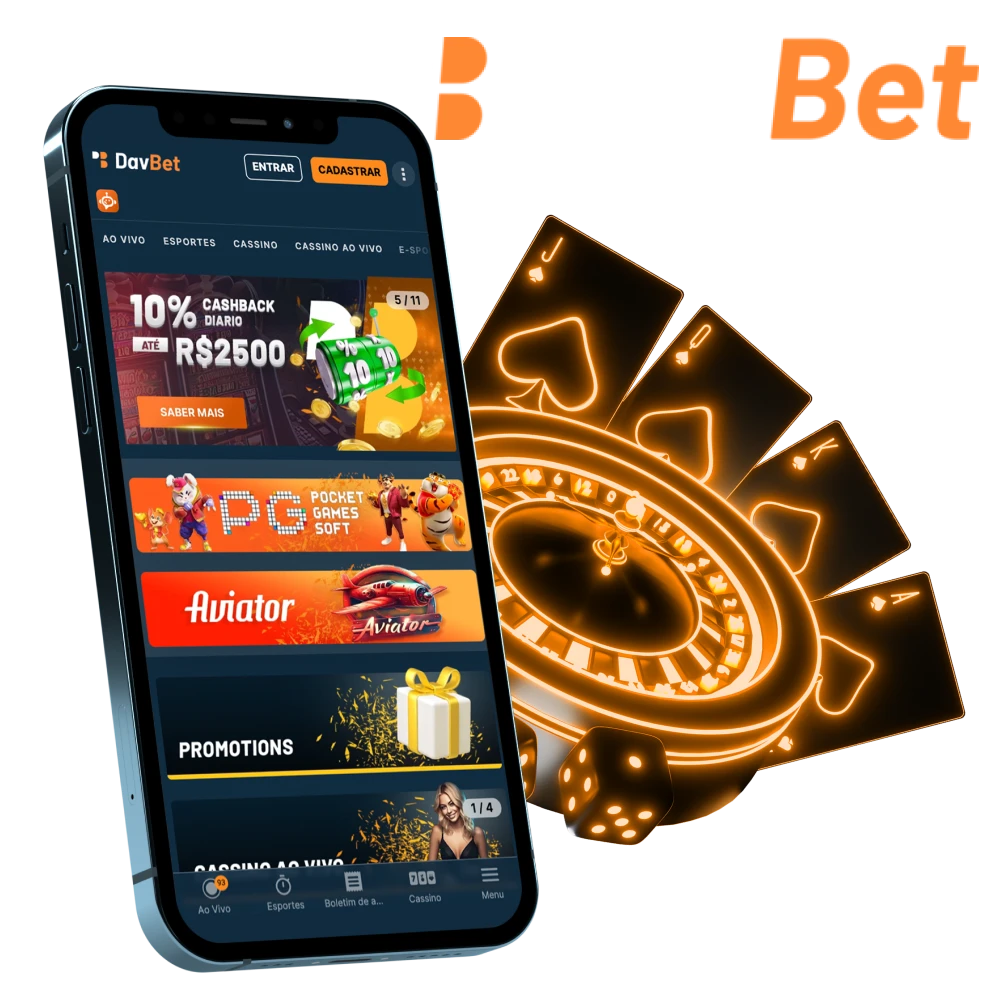 Existe um aplicativo movel para o cassino on-line DavBet.
