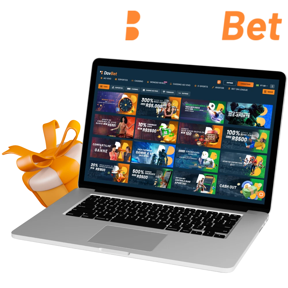 Que bonus posso obter no site do cassino on-line DavBet.