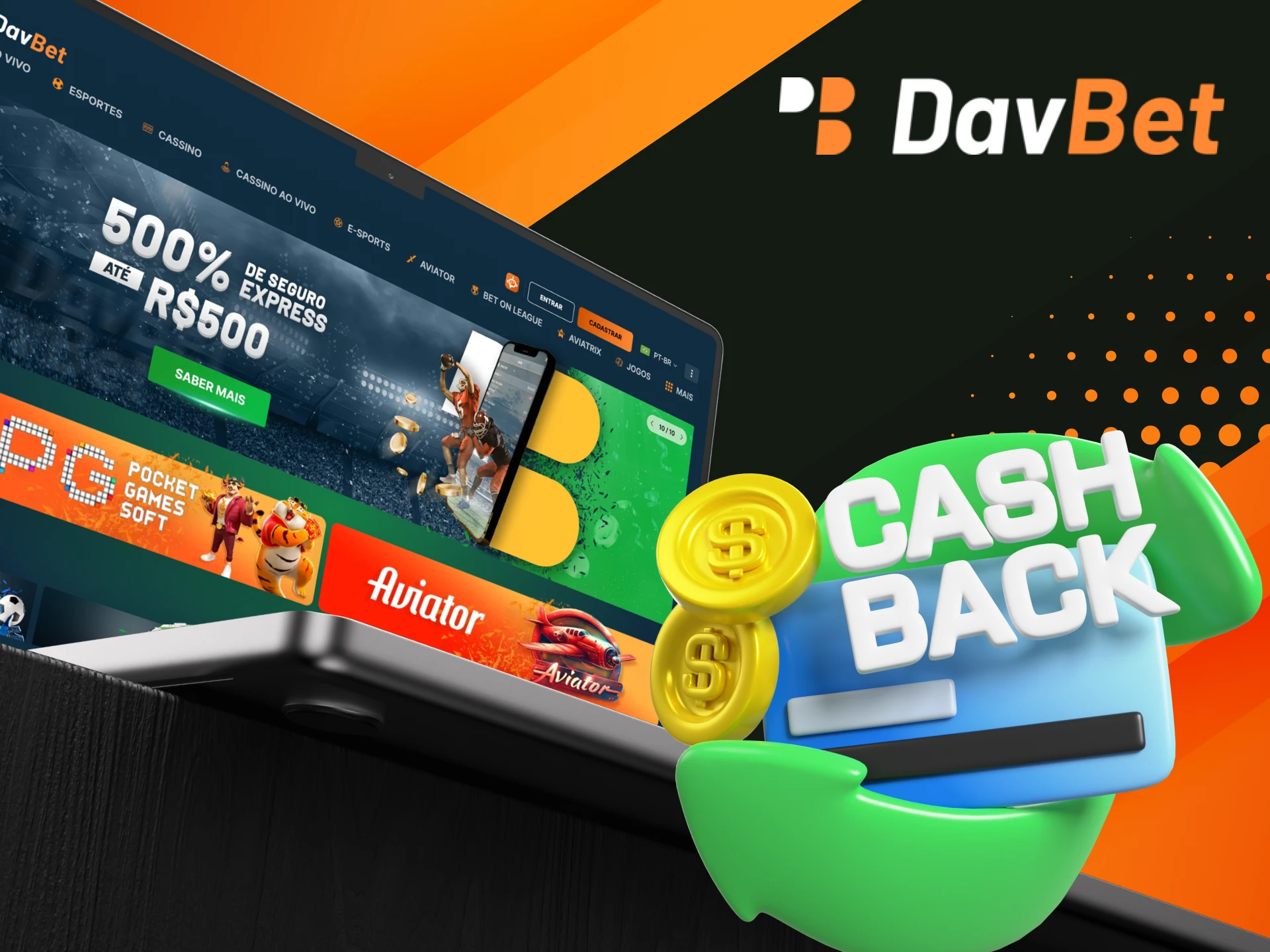 Qual a porcentagem de Cashback semanal que posso receber de volta no site do cassino on-line DavBet.