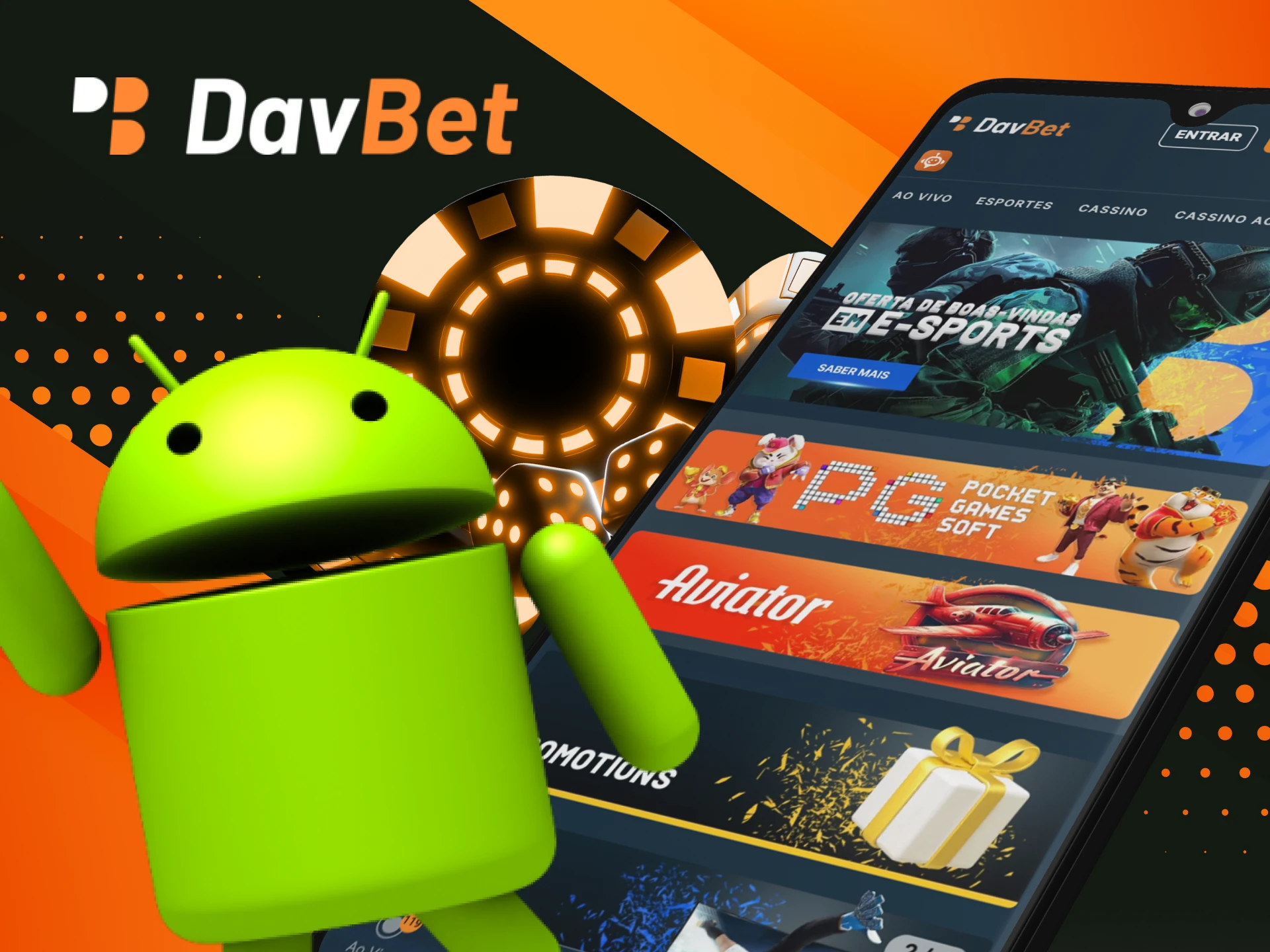Como posso jogar no cassino on-line DavBet no meu celular Android.