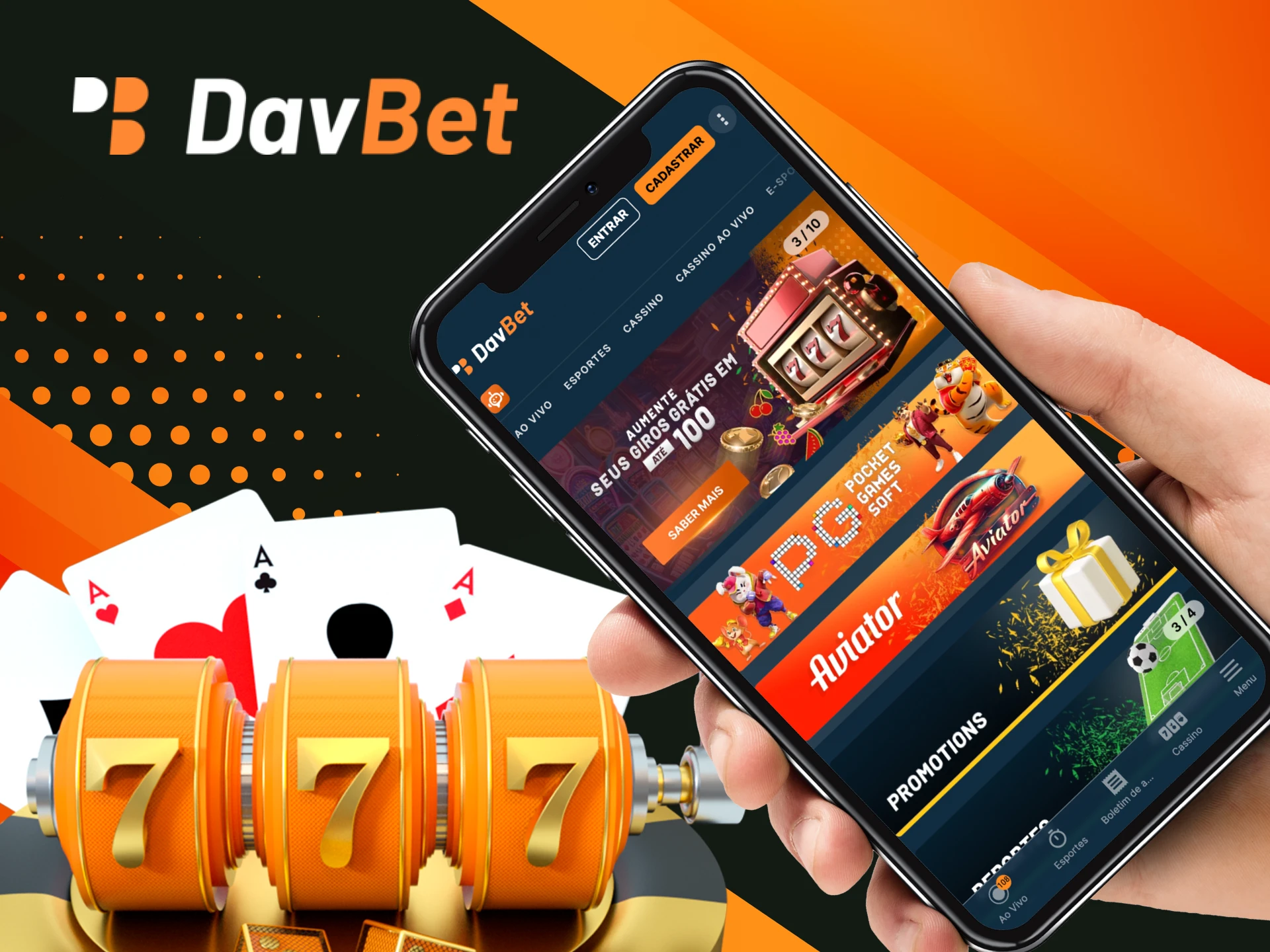 Existe um aplicativo movel para o cassino on-line DavBet.