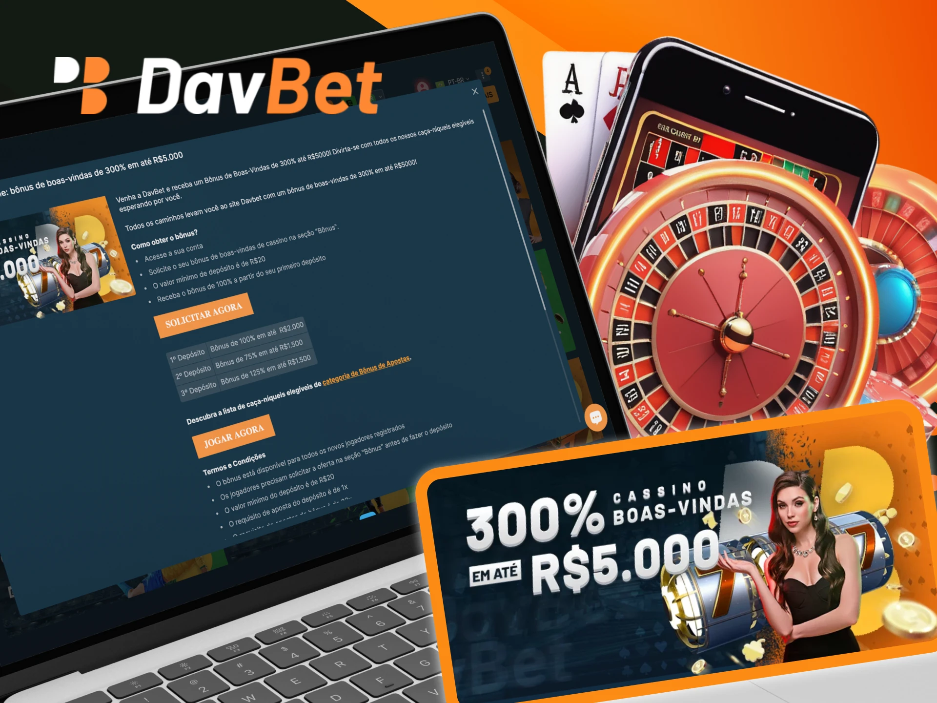Como um jogador pode obter o Bonus de Cassino no cassino on-line DavBet.