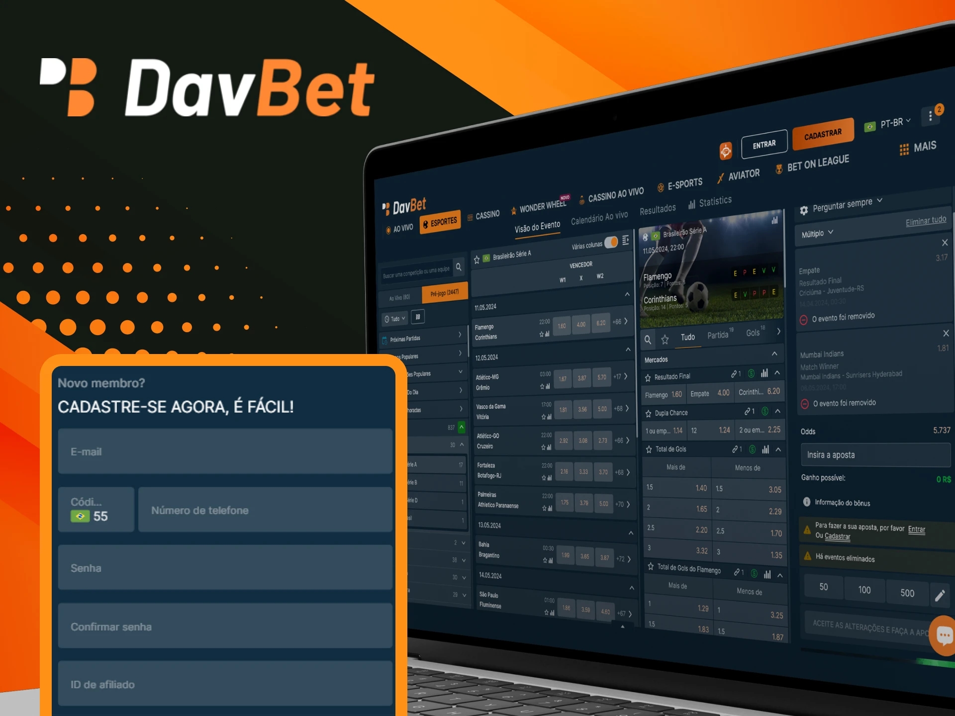 O que voce precisa fazer para fazer apostas no cassino online DavBet.