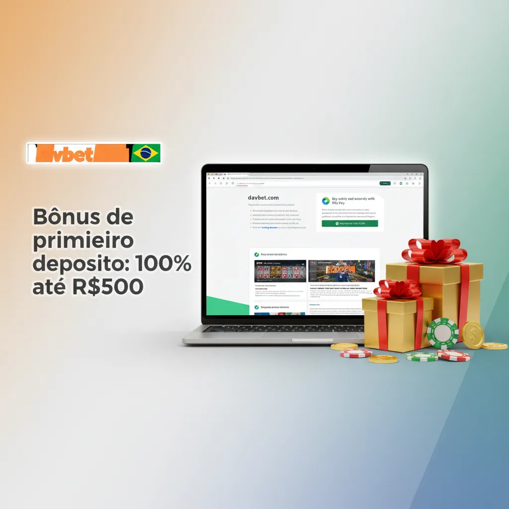 Promo: Bônus de primeiro depósito 100% até R$500. Mín R$20. Cassino 35x/14d, Esportes 6x/14d. Escolha no Caixa. Odds mín 1.80