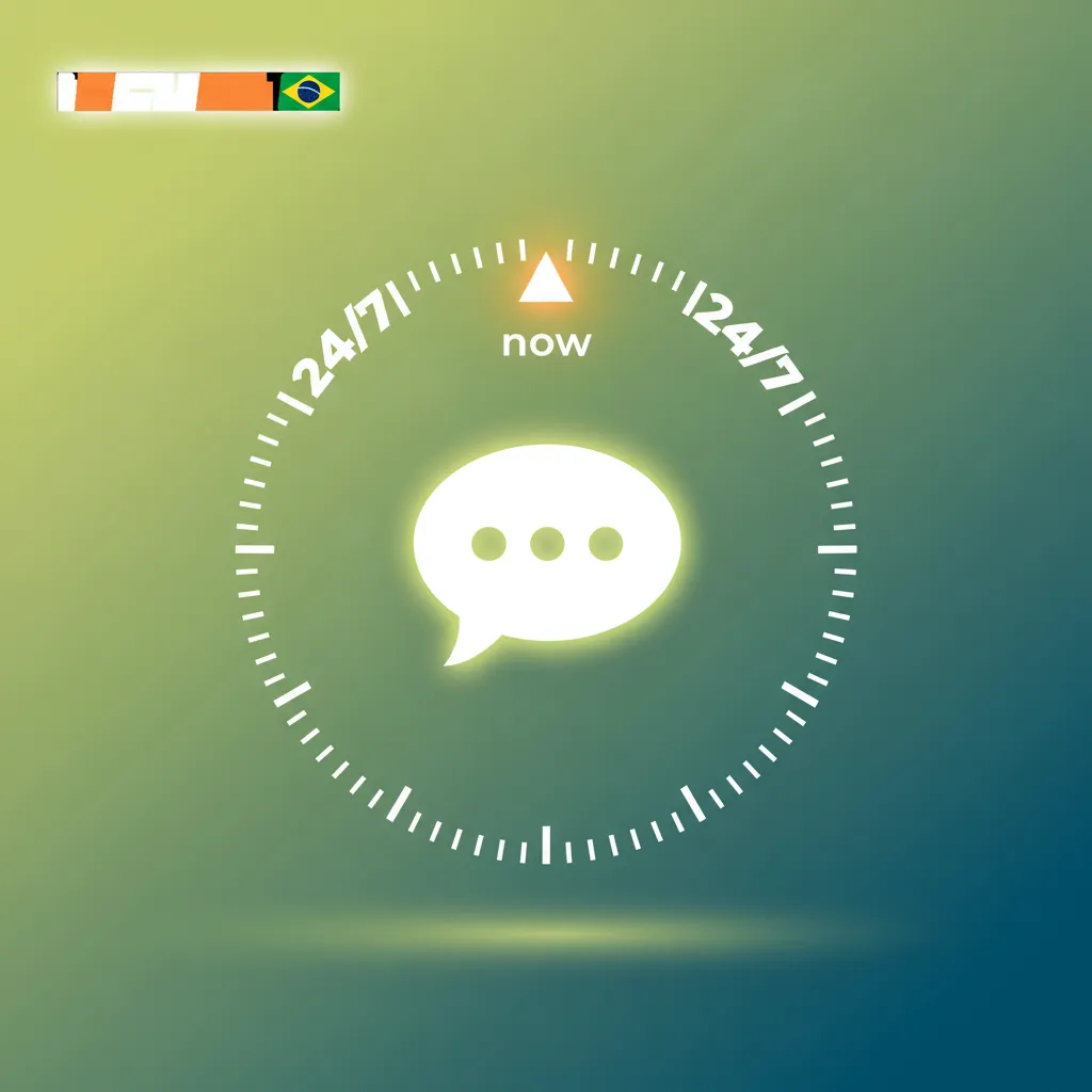 Chat ao vivo 24h no site e app; suporte PT-BR imediato para login, depósitos PIX/cartão, saques, bônus e KYC.