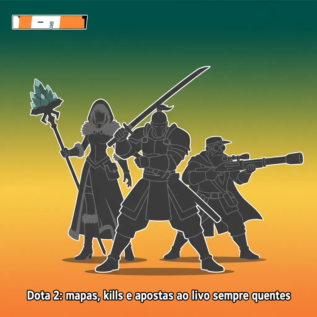 Tela de apostas ao vivo de Dota 2 com mapas, kills e odds; TI, ESL e Riyadh Masters destacados.
