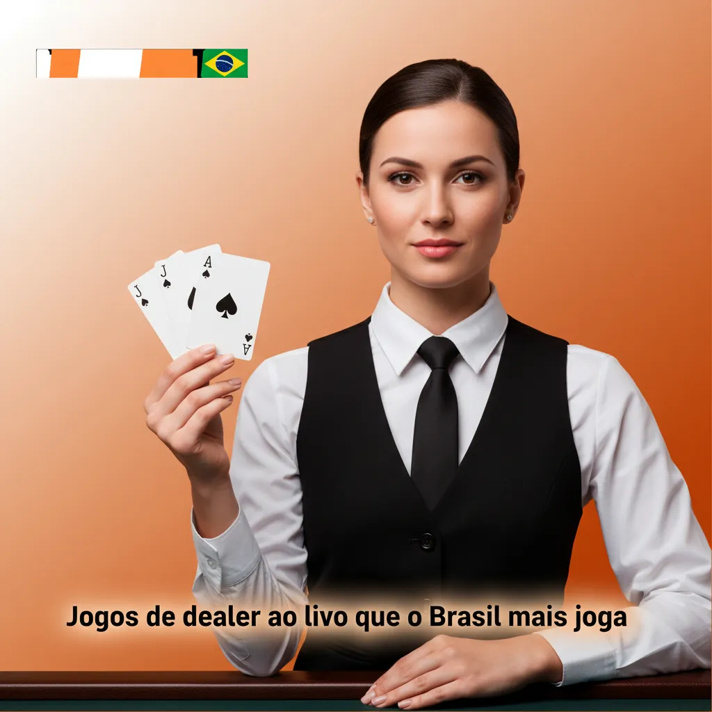 Banner com jogos de dealer ao vivo mais jogados no Brasil: roletas, blackjack, bacará e game shows.