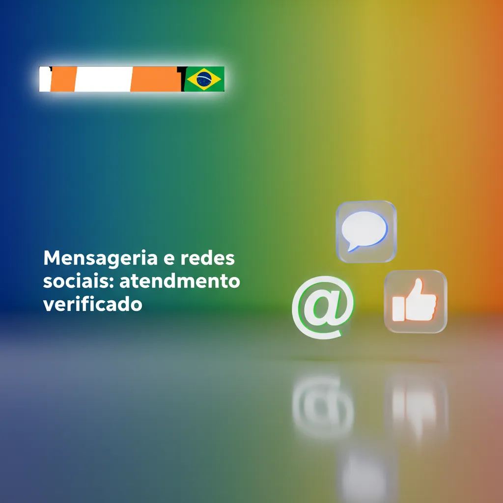 Ícones do WhatsApp, Telegram, Messenger e X com selos de verificado, orientando iniciar contato pelo site oficial.
