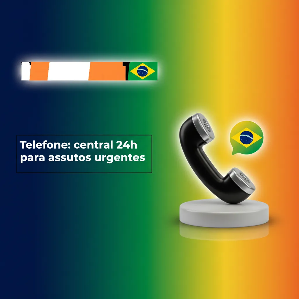 Ícone de telefone 24h para assuntos urgentes; fale direto com um agente para suporte imediato.