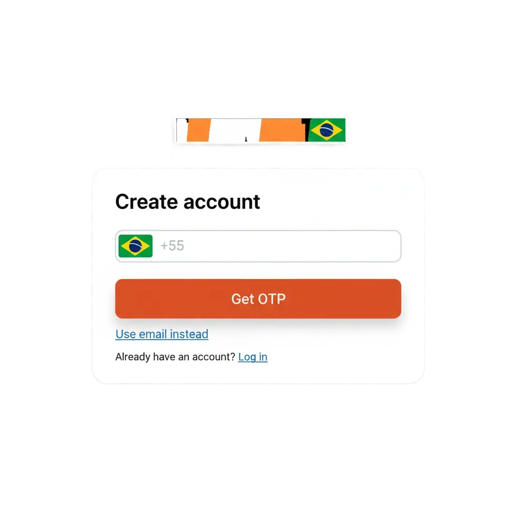 Tela de cadastro e login seguro da Davbet, com bônus de boas-vindas 100% até R$500 para apostas no Brasil.