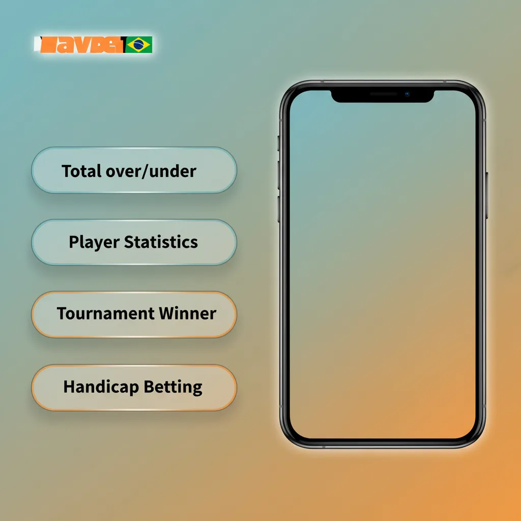 Tela do app Davbet mostrando tipos de apostas: simples, múltipla, dupla/tripla, Handicap Asiático e Total (Over/Under).